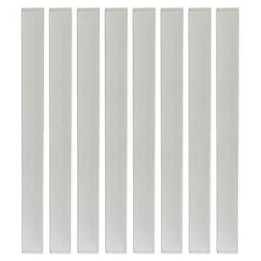 Imagem de Kit 8 Puxador Slim de Plástico Branco para Móveis Balcão Cômoda Leve R