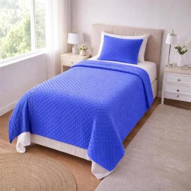 Imagem de Cobertor com Fronha Flannel Solteiro Bolinha Kit 2 Peças 1,60x2,20m Co