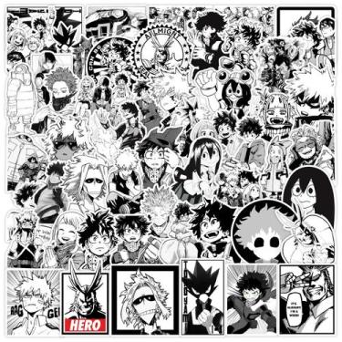 Imagem de Adesivos de vinil impermeável My Heros Academias, anime, 50 unidades -