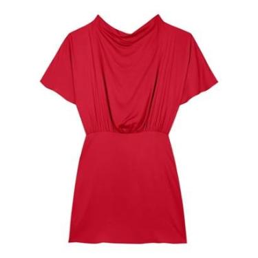 Imagem de Vestido De Mangas Curtas Com Gola Degagê-Feminino