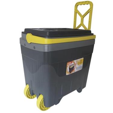 Imagem de Caixa Térmica, 34 Litros, com Rodinha, Cinza - Antares