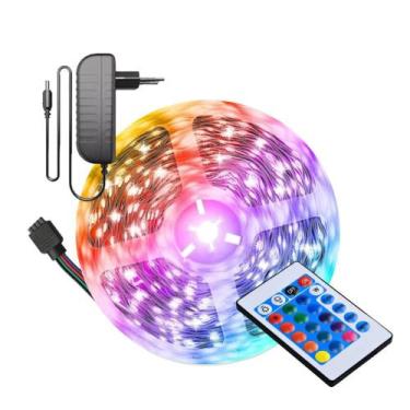 Imagem de Fita De Led Rgb 5 Metros Decoração Elgin Bivolt 2835 Quarto