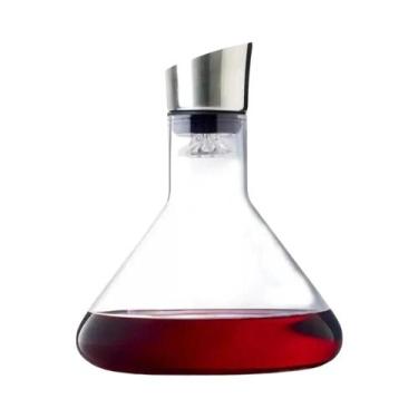 Imagem de Decantador De Vinho De Cristal De 1500ml Com Aerador Portátil Integrad