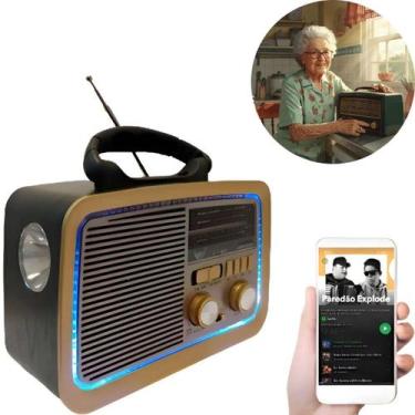 Imagem de Rádio Antigo Portátil USB TF Player Presente Natal - Atena
