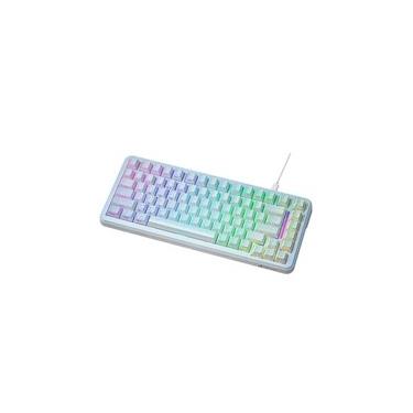 Imagem de Teclado Magnético Gamer Attack Shark X82 HE, 75%, Rapid Trigger, 8000Hz, 0.01ms, White Contour Line, Branco e Cinza - AS-X82HE-WCL