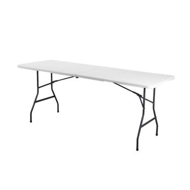 Imagem de Mesa Portátil Dobrável Vira Maleta Com Alça Camping Branco