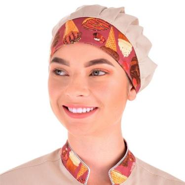 Imagem de Touca Gorro Para Chef Cozinha Unissex Estampas Variadas Cores Outlet D