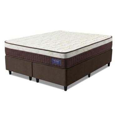 Imagem de Cama Box Colchão Queen Molas Superlastic Euro Pillow Start 158x198x62c