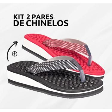 Imagem de Kit 2 Pares Chinelos Ortopédicos Massageador Para Esporão - Deidara, 3