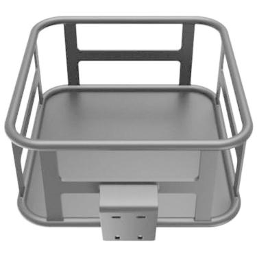 Imagem de Cesto frontal para bicicleta elétrica Jasion preto aço carbono grande capacidade removível 10 kg