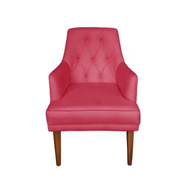 Imagem de Poltrona Decorativa Paris Suede Rosa Do Lar Móveis e Decoração