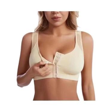 Imagem de Sutiã Sem Bojo Com Fecho Frontal, Tamanho Grande, Tipo Bralette, Sem F