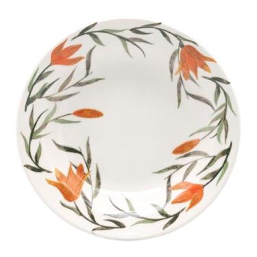 Imagem de Kit Jogo Pratos Fundo Sopa P/ 2 Pessoas 2Pçs Oxford Lírios - Genérico