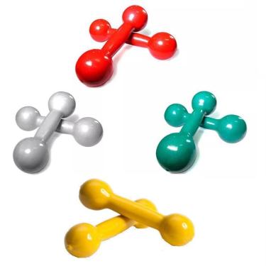 Imagem de Kit de Halteres Revestidos - Pares de 3Kg, 2Kg, 1Kg e 500g-Unissex