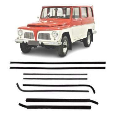 Imagem de Jogo de Canaletas e Pestanas para Portas Modelo F103 Ford Pick-up F-75 1977 a 1982 e Ru...
