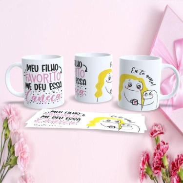 Imagem de Caneca Dia das Mães Flork 325ML Estampa 20 em Porcelana Branco Outras 