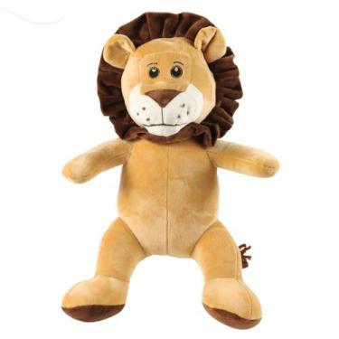 Imagem de Pelúcia De Animais Safari Leão Rei Bichinhos Criança 35cm Bebe Present