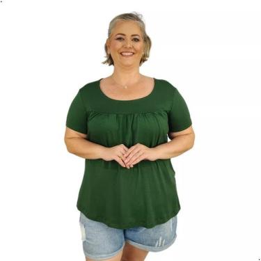 Imagem de Blusa Feminina Plus Size Senhora Manga Curta Moda Evangélica - Coalizã