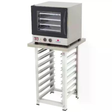 Imagem de Kit - Forno Turbo Elétrico Fast Oven PRP-004 127v Preto + Bancada MES-