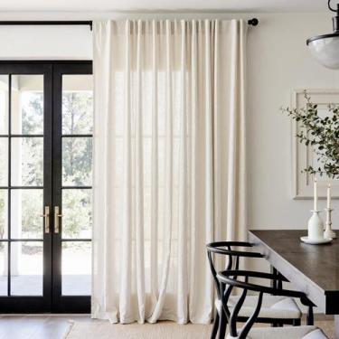 Imagem de Cortina jinchan Beige Linen Blend 228x229cm com filtragem de luz