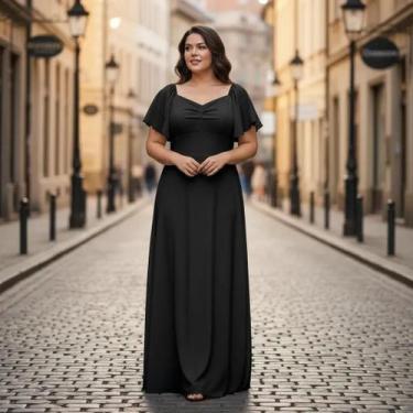 Imagem de Vestido Longo Festa Feminino Plus size Blessed Elegante 2367 - G1, Pre