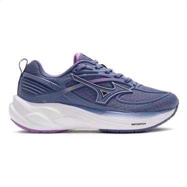 Imagem de Tênis Mizuno Space 6 Junior, Azul, Lilás, 34