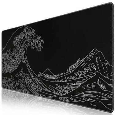 Imagem de Tapete de mesa grande Mousepad iCasso Gaming XXL Black Wave