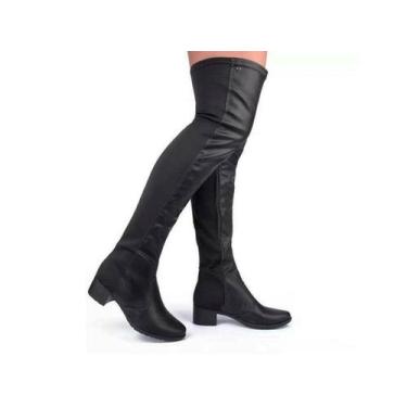 Imagem de Bota Mississipi Berteli Over The Knee Q6772 33/40, Preto, 38
