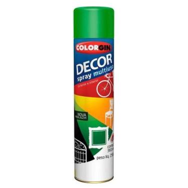 Imagem de Spray Decor Multiuso Verde 360ml - Colorgin Para Metal, Madeira, Gesso