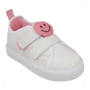 Imagem de Tênis Pampili Infantil Colegial Luna Smile Branco Escolar