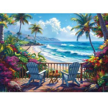 Imagem de Quebra-cabeça WSCXSC 500 peças Decoração à beira-mar 52 x 38 cm