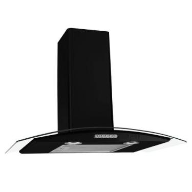 Imagem de Coifa de Parede 70cm Vidro Curvo Duto Slim Fogatti Black, 220V