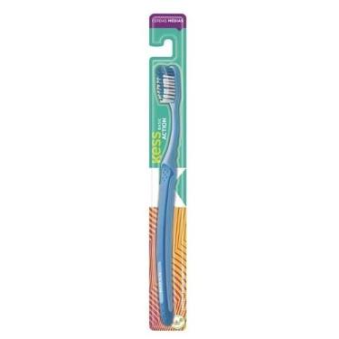 Imagem de Escova Dental Basic Action Cerdas Médias 1Und - Cores Sortidas - Kess