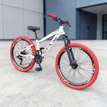 Imagem de Bicicleta 26 Gta Rebel Freeride Dh Cor Laranja 21v Freio A Disco Aros Vmaxx Pneu Flame...