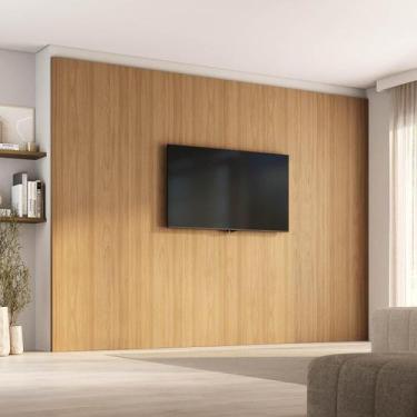 Imagem de Painel para TV até 86 Polegadas 320cmx230cm Liso Aruá CabeCasa Madeira