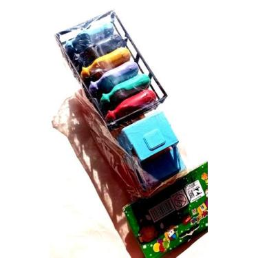 Imagem de Caminhão de brinquedo infantil com 6 bois sortidos coral - Brinquedos 