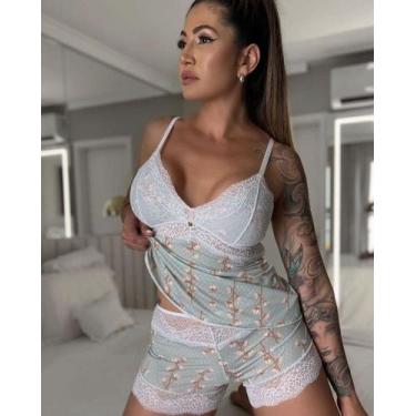 Imagem de Short Doll Nay - Belle Cristine, Verde, Branco, M