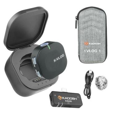 Imagem de Microfone De Lapela Sem Fio Com Case Recarregável Para Vlog Entrevista