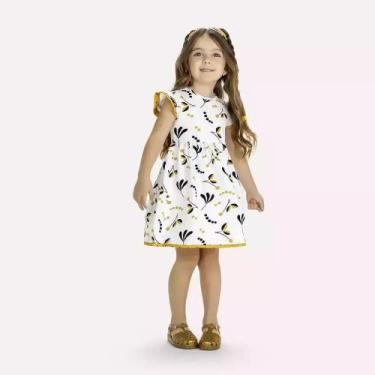 Imagem de Vestido Menina Infantil Branco Kyly, Branco, 1