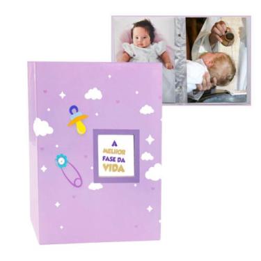 Imagem de Álbum Fotográfico Infantil Bebê para 100 Fotos 15x21cm - YES, Rosa AIB