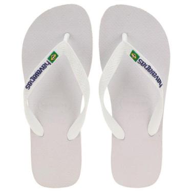 Imagem de Chinelo brasil logo havaianas - 4110850, Branco, 41/42