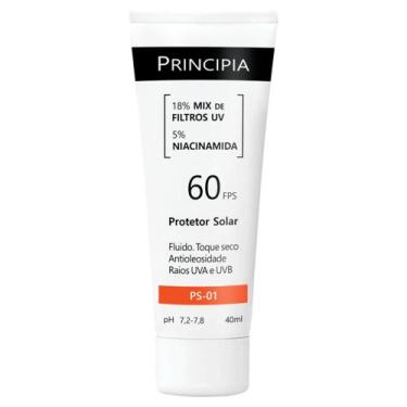 Imagem de Protetor Solar Facial Principia PS-01 FPS 60 40ml  Toque Seco, Alta Pr