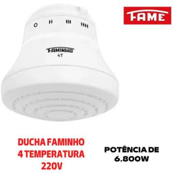 Imagem de Ducha Chuveiro Elétrico de Parede 4 Temperatura boa Qualidade Fame 220