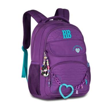 Imagem de Mochila Rebecca Bonbon Bolsa Escolar Feminina Adolescente, Roxo