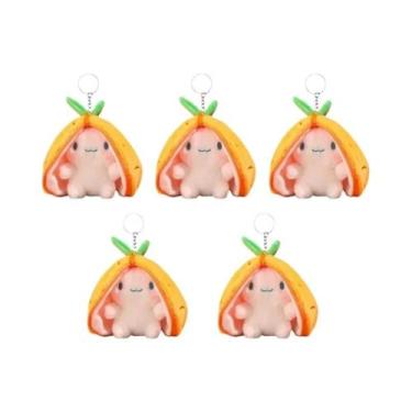 Imagem de Chaveiro De Pelúcia Fofo De Morango Coelho Fruta Animal, Pingente De B