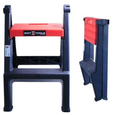 Imagem de Escada dobrável para detalhamento capacidade peso 150kg sgt - SIGMA TO