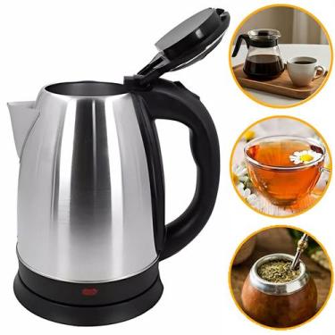 Imagem de Jarra Chaleira Elétrica 1.8 Litros Bule Inox Ferve Rápido Água Café So
