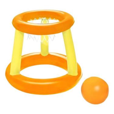 Imagem de Cesta Inflável De Basquete Flutuante Piscina Infantil Bola Praia Boia 