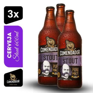 Imagem de Cerveja Stout Comendador 600ml Kit 3 unidades