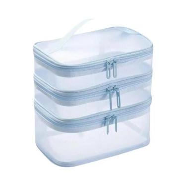 Imagem de Bolsa De Viagem Transparente De Grande Capacidade Com Malha, Organizad